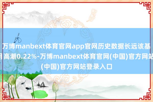 万博manbext体育官网app官网历史数据长远该基金近1个月高潮0.22%-万博manbext体育官网(中国)官方网站登录入口